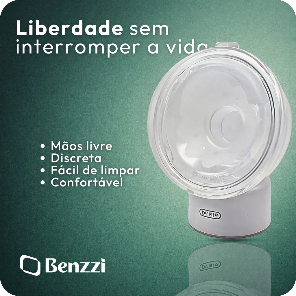 Bomba Extratora de Leite Benzzi • Mãos Livres e Silenciosa