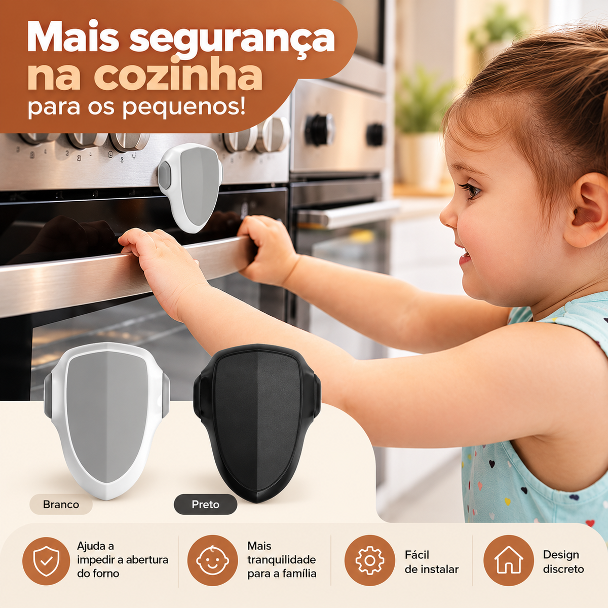 Benzzi Fogão Seguro – Trava Infantil de Segurança para Fornos