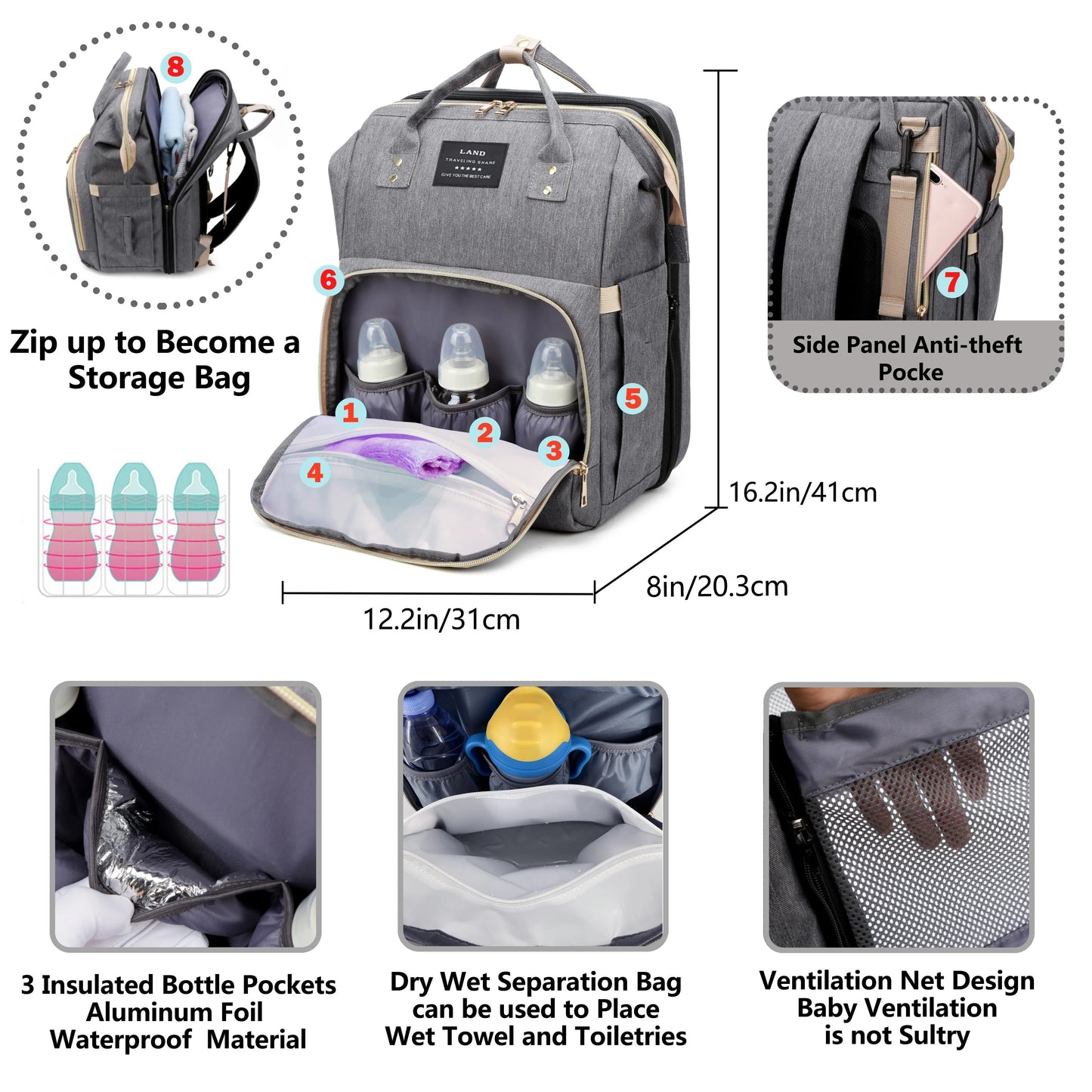Mochila Benzzi Berço Pronto